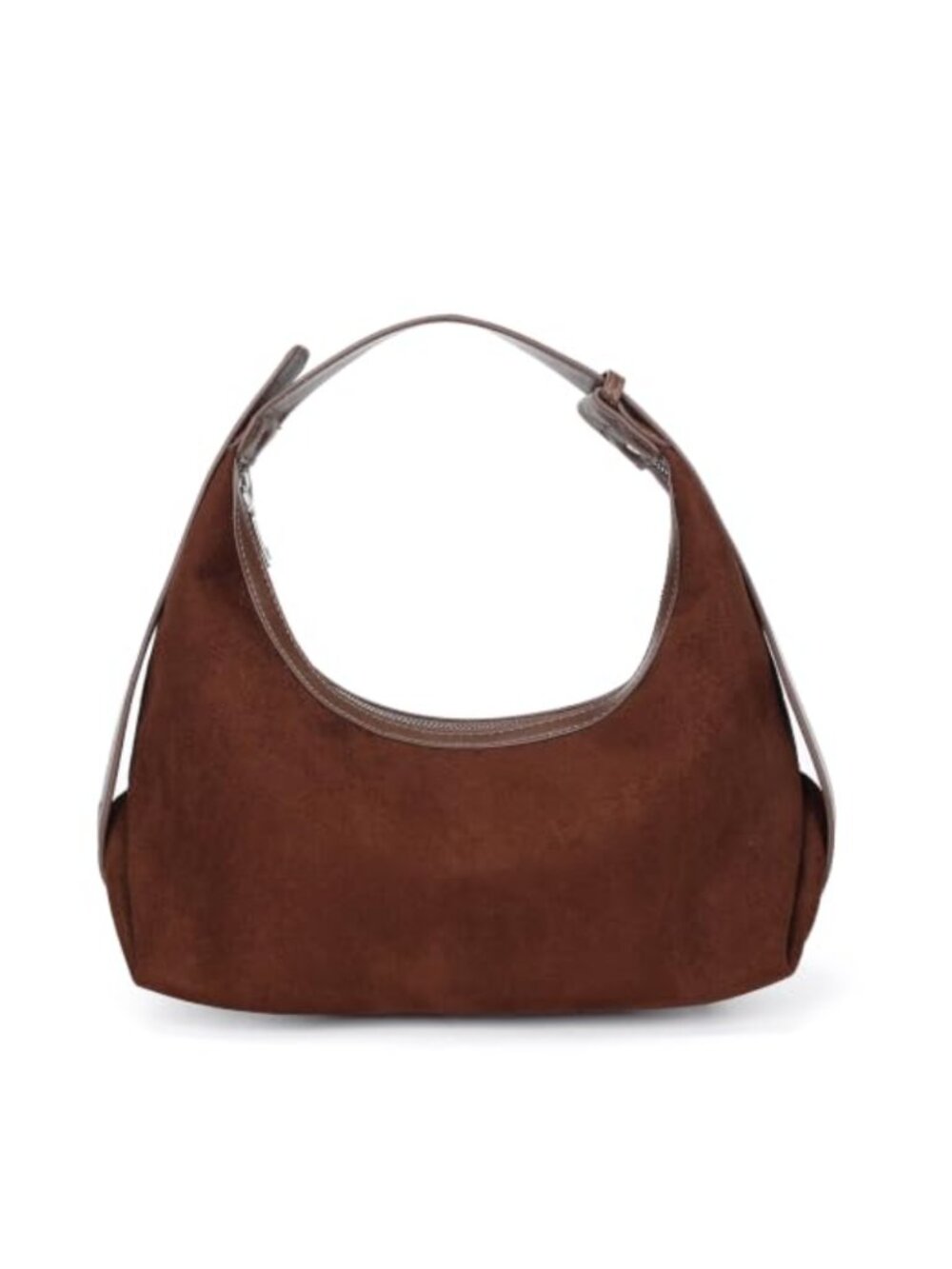 Suede Crescent Hobo Bag Convertible Crossbody Shoulder Purse Adjustable Strap